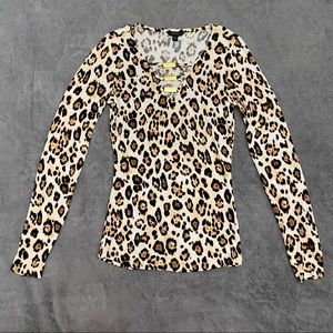 Guess Knit Top with Gold Accents